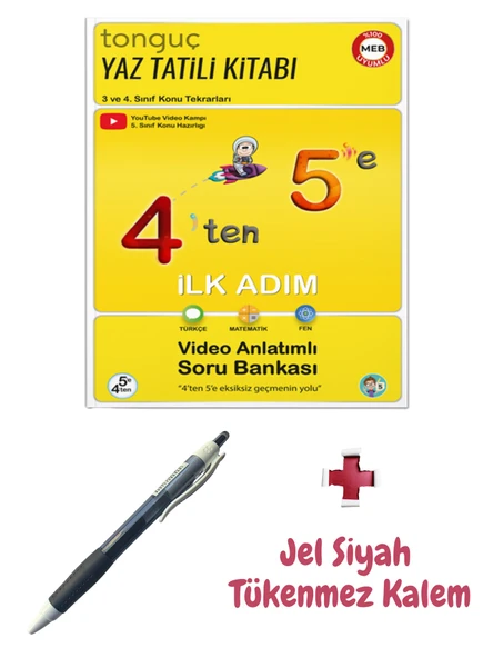 4'ten 5'e Hazırlık Kitabı - Tükenmez Kalem - Tonguç Yayınları