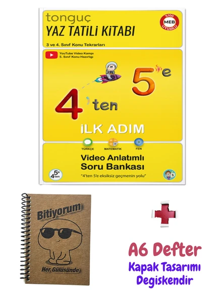 4'ten 5'e Hazırlık Kitabı - A6 Kraft Kapak Not Defteri - Tonguç Yayınları
