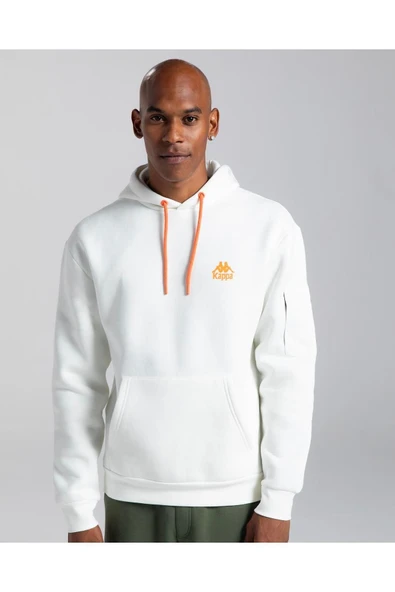 Authentic Sewa Erkek Beyaz Oversize Fit Hoodie