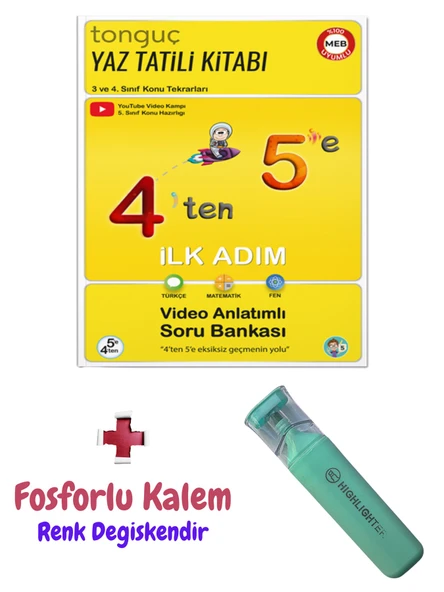 4'ten 5'e Hazırlık Kitabı - Fosforlu Kalem - Tonguç Yayınları