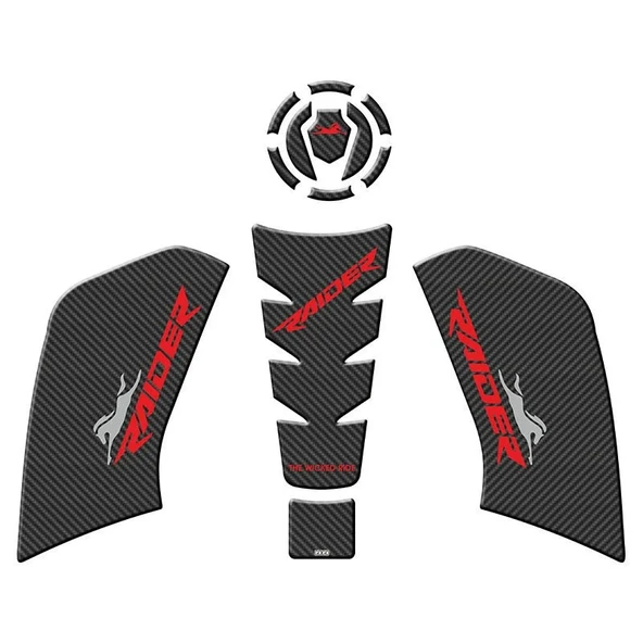 TVS RAIDER 125 2023 - 2025 UYUMLU TANK PAD SET 002