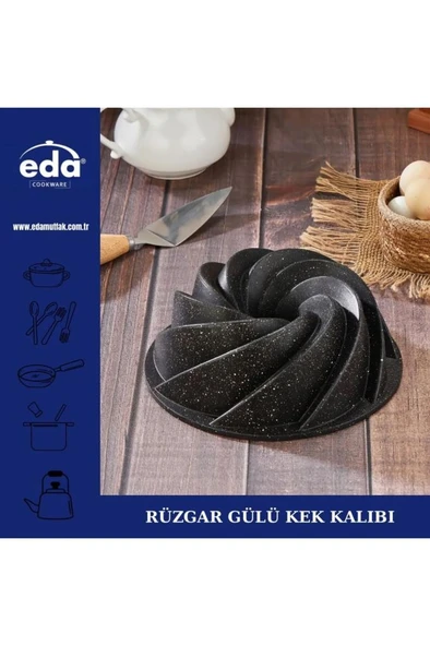Eda Rüzgar Gülü Kek Kalıbı Siyah ZK-930