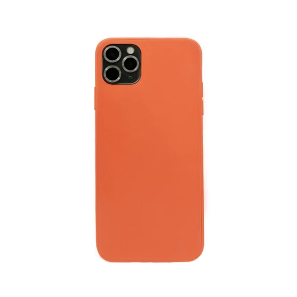 Apple iPhone 11 Pro Max Mint Silikon Kılıf - Turuncu - 1