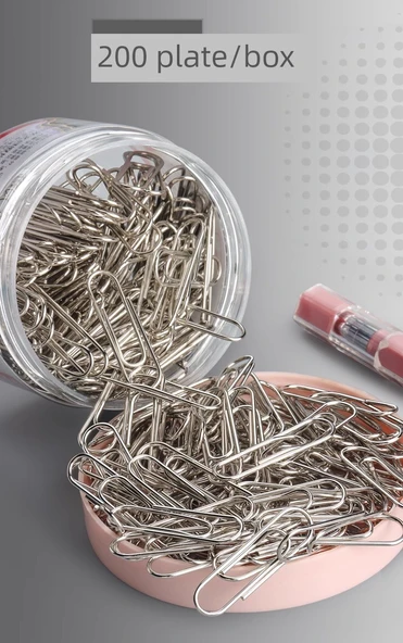 Metal Kağıt Klibi - Renkli/5 Fıçı, Toplam 800 Parça - 11