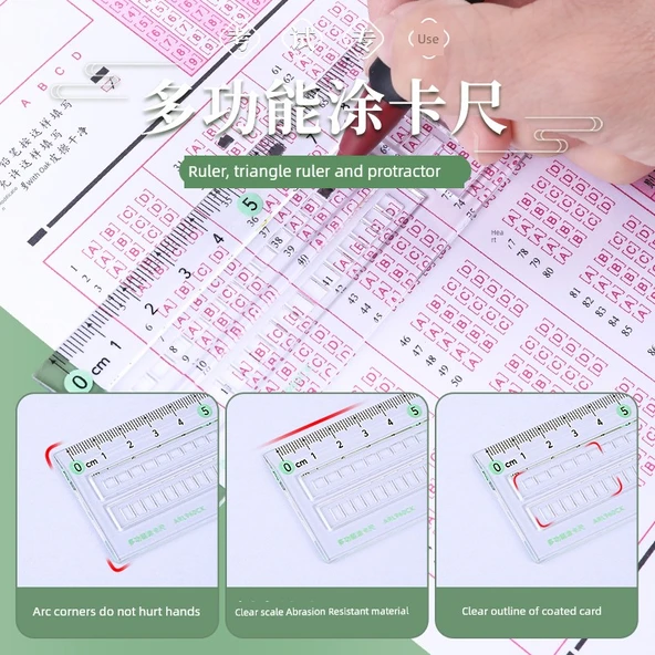 Geometri Seti - Yüksek Geçirgenlik Kaplama Kart Seti - 15cm - 4 Parça + Otomatik Kurşun Çıkışı Xingyao Siyah - Resim 4