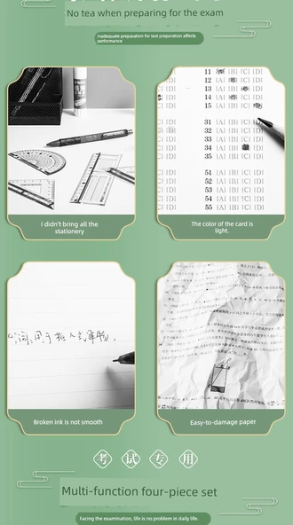 Geometri Seti - Yüksek Geçirgenlik Kaplama Kart Seti - 15cm - 4 Parça + Otomatik Kurşun Çıkışı Xingyao Siyah - Resim 9