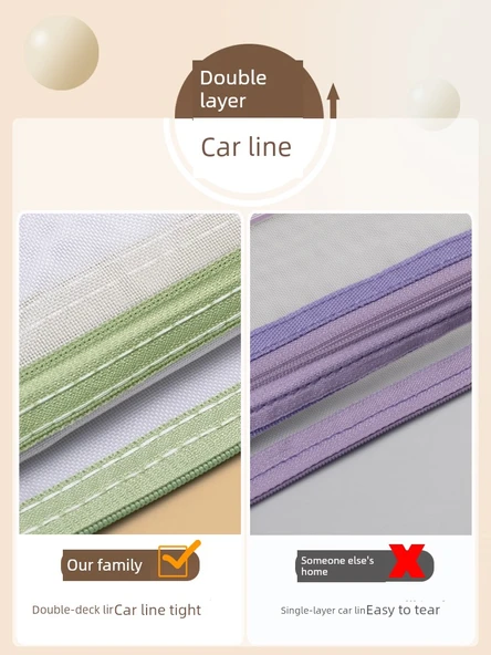 Ağ Mesh Çift Katmanlı Ders Kitabı Çantası - dil + sayı + İngilizce + kapsamlı + çalışma/5 - 4
