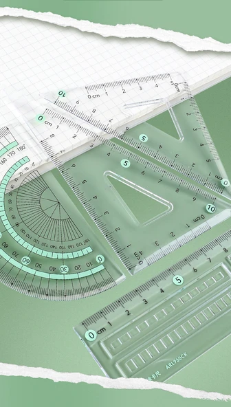 Geometri Seti - Yüksek Geçirgenlik Kaplama Kart Seti - 15cm - 4 Parça + Otomatik Kurşun Çıkışı Xingyao Siyah - Resim 10