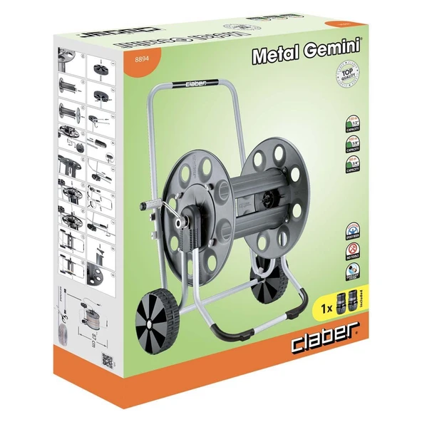 Claber 8894 Tekerlekli Hortum Makarası - 2