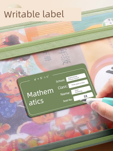 Ağ Mesh Çift Katmanlı Ders Kitabı Çantası - Dil + Sayı + İngilizce + Kapsamlı/4 - Resim 5