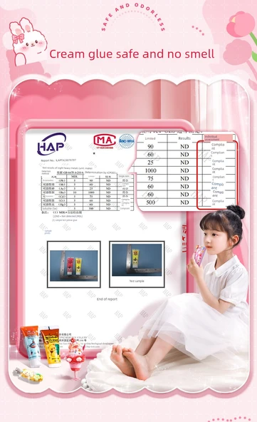 DIY Guka Krema Yapıştırıcı Seti - Tavşan Kız Hediye Kutusu 1020 Parça Set - 6