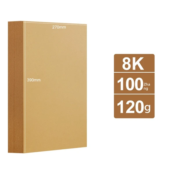 8K 100 Sayfa Açık Renk Kraft Karton 120g