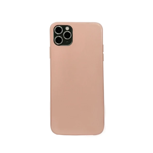 Apple iPhone 11 Pro Max Mint Silikon Kılıf - Pudra - 1