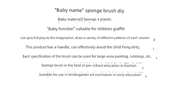 DIY Graffiti Sünger Anaokulu Boyama Rulosu Fırça - Büyük Baskılı Çukur - 7