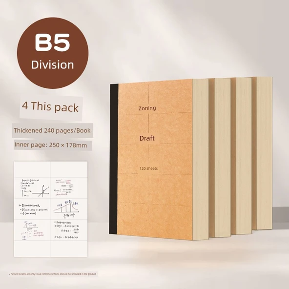 Kraft Defter - 4 Bölme - Kalınlaştırılmış 960 Sayfa