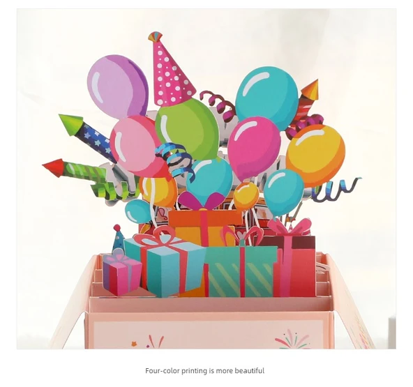 3D Pop Up Doğum Günü Kartı - Dunk - 12