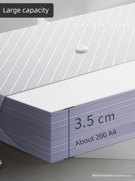 Kalın Plastik Düğmeli Dosya Çantası - Şeffaf 2 Paket - 4