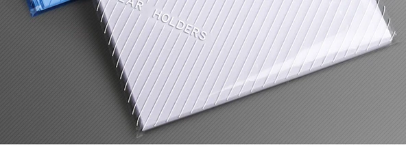 Kalın Plastik Düğmeli Dosya Çantası - Şeffaf 100 Paket - 9