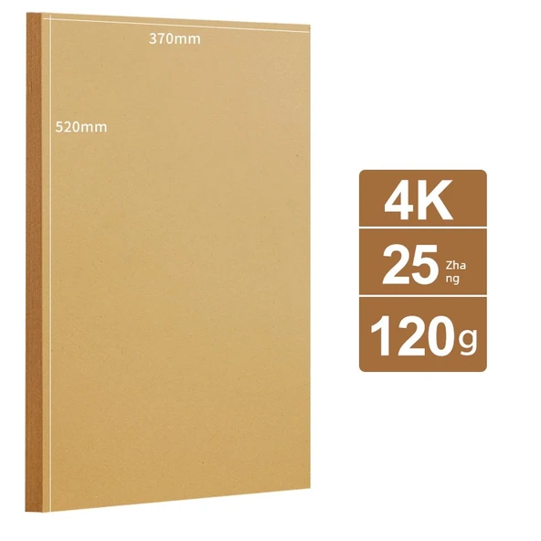 4K 25 Sayfa Açık Renk Kraft Karton 120g