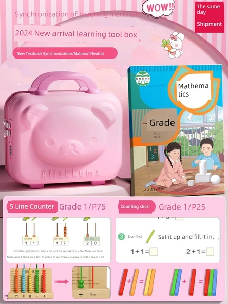 Birinci Sınıf Matematik Öğretim Araçları Seti - Depolama Çantası Gelişmiş 15 Parça Set - 3
