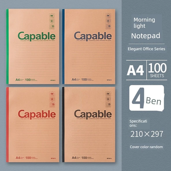 Kahverengi Paket Kağıdı A4 Defter - A4/100 - 4 Paket