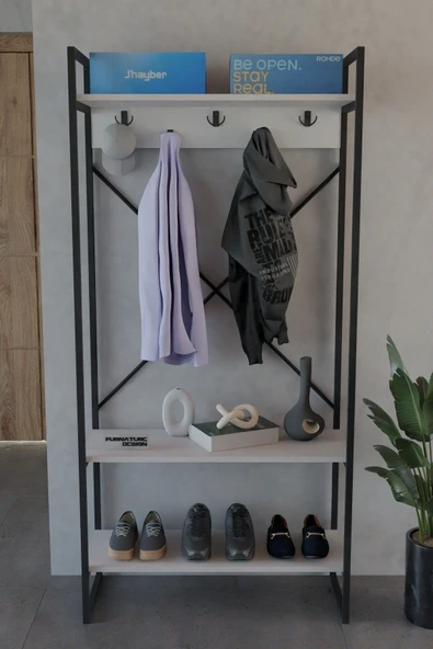 Echo Vestiyer Askılık Portmanto Ayakkabılık Çok Amaçlı Vestiyer - 2