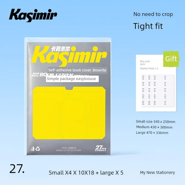 Şeffaf Mat Kitap Kapağı - Büyük 5 + Orta 18 + Küçük 4 (27 Yüzeyli)