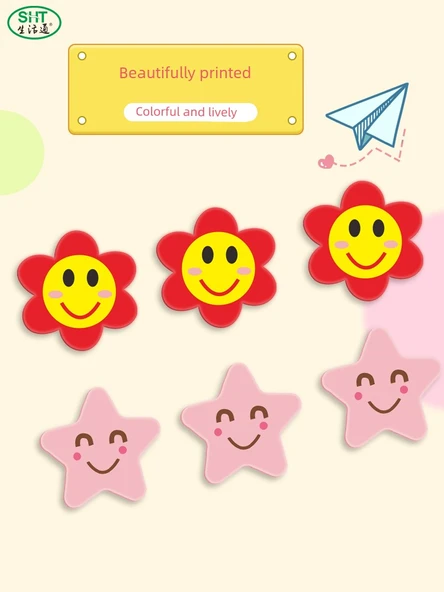 2cm Manyetik Etiketler - Yıldız - Pembe - 50 Adet - 4