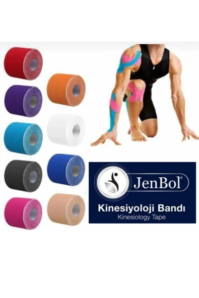 Jenbol Kinesiology Tape Ağrı Bandı 5 cm x 5 m - Beyaz - 5