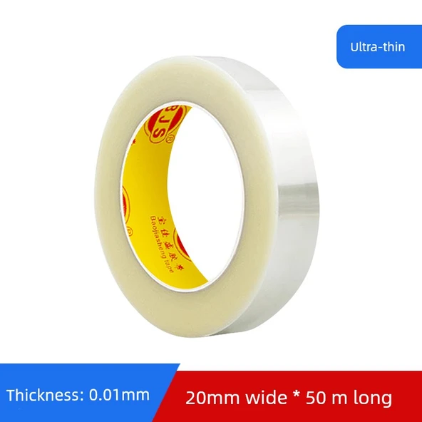 Ultra İnce Çift Taraflı Bant - 0.01mm - 20mm x 50m