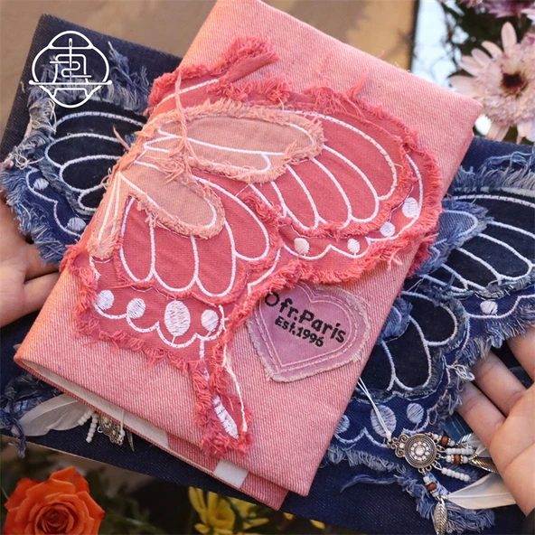 El Yapımı Denim Günlük - A5 - Mavi - Çok Fonksiyonlu Sayfa - 2