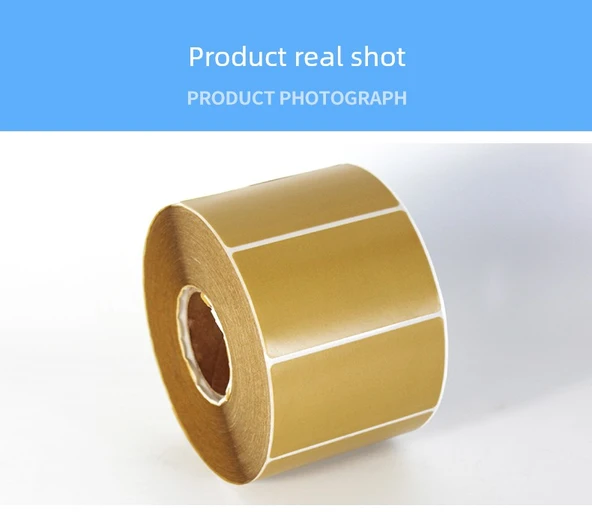 Kahverengi Üç Koruma Termal Hassas Yapışkan Etiket - 100x80mm - 600 Adet Yatay - 9