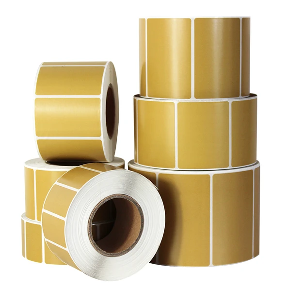 Kahverengi Üç Koruma Termal Hassas Yapışkan Etiket - 70x30mm - 1550 Adet Yatay - 2
