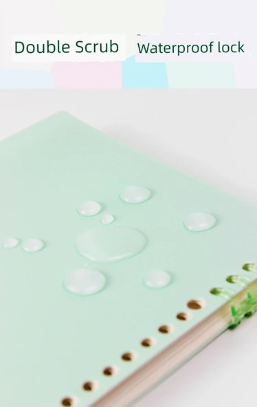 DIY Yumuşak Deri Çıkarılabilir Spiral Defter - B5 Kapağı 4-Zarif Mor - Resim 11