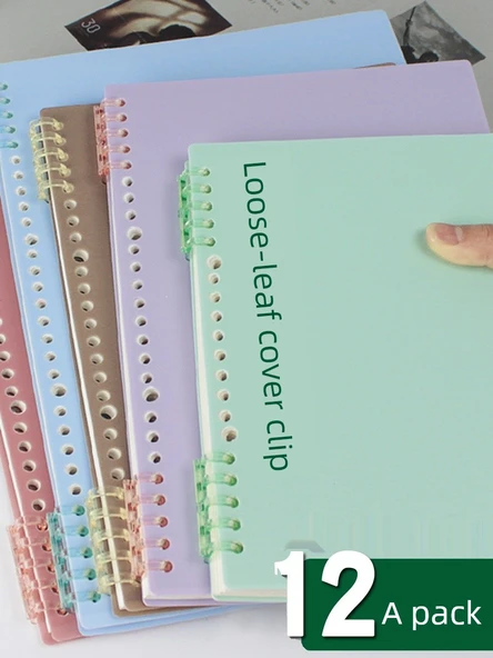 DIY Yumuşak Deri Çıkarılabilir Spiral Defter - A5 Kapağı 4-Buz Mavisi - 2