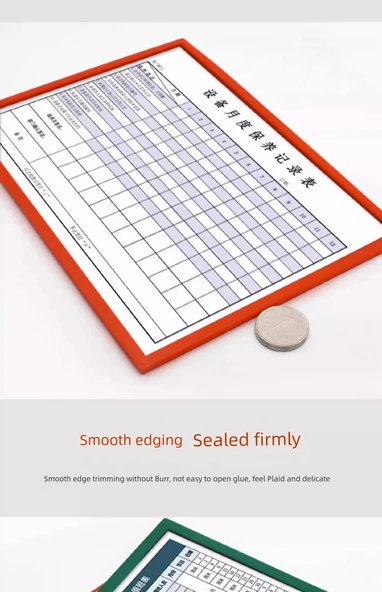 A4 Kağıt Torba Gösterim Etiketi Manyetik Duvara Asılabilir Klasör - A4 Yeşil [film ile] [yapıştırıcı] - Resim 9