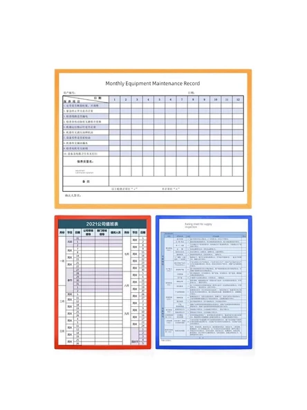 A4 Kağıt Torba Gösterim Etiketi Manyetik Duvara Asılabilir Klasör - A4 Yeşil [film ile] [yapıştırıcı] - Resim 5