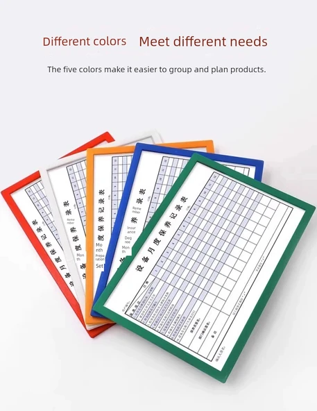 A4 Kağıt Torba Gösterim Etiketi Manyetik Duvara Asılabilir Klasör - A4 Yeşil [film ile] [yapıştırıcı] - Resim 7