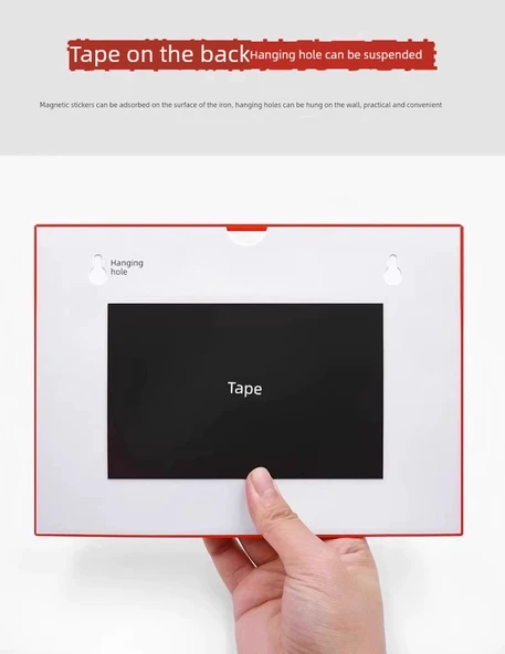 A4 Kağıt Torba Gösterim Etiketi Manyetik Duvara Asılabilir Klasör - A4 Yeşil [film ile] [yapıştırıcı] - Resim 11