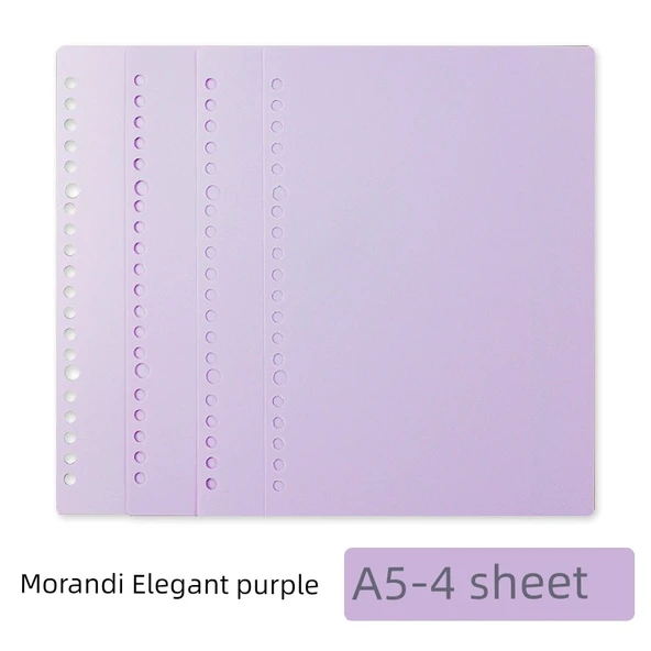 DIY Yumuşak Deri Çıkarılabilir Spiral Defter - A5 Kapağı 4-Zarif Mor