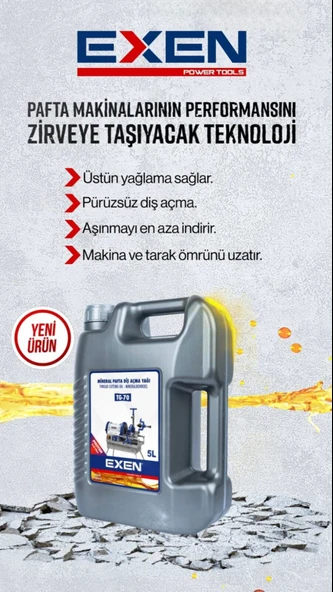 EXEN MİNERAL PAFTA DİŞ AÇMA YAĞI 5 LİTRE -  TG-70 - 2