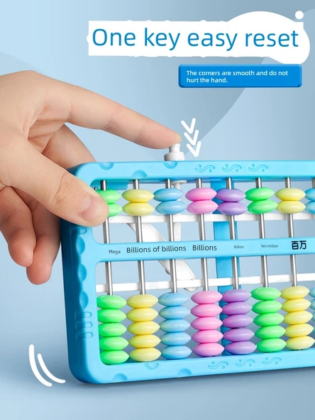 Eğitici Abaküs - 7 Boncuk 13 Dişli - Pembe - Popüler Öneri - 3