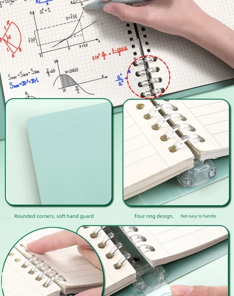 B5 Spiral Defter - Yeşil - Izgara - 60 Sayfa - 12