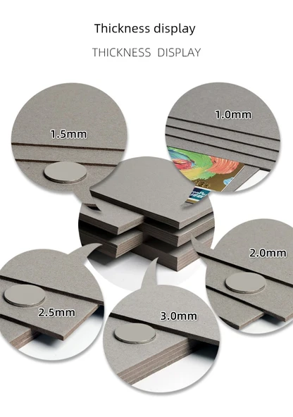 A4 İki Taraflı Gri Karton - 2.5mm Kalınlık - 10 Sayfa - 8