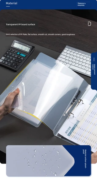 A4 Gevşek Yaprak Klasör - 10 Sayfa Delgeçli Tekli Klips - 1 Paket - 7