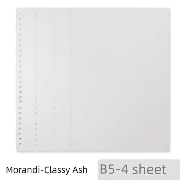 DIY Yumuşak Deri Çıkarılabilir Spiral Defter - B5 Kapağı 4-Şık Gri