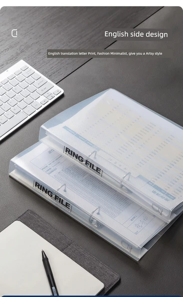 A4 Gevşek Yaprak Klasör - 10 Sayfa Delgeçli Tekli Klips - 1 Paket - 10