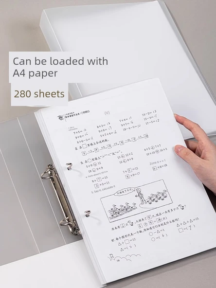 A4 Gevşek Yaprak Klasör - 10 Sayfa Delgeçli Tekli Klips - 1 Paket - 5