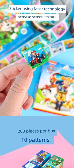 Paw Patrol Çocuklar Çıkartma Rulosu - Cesur Görev - 200 Adet - Resim 10