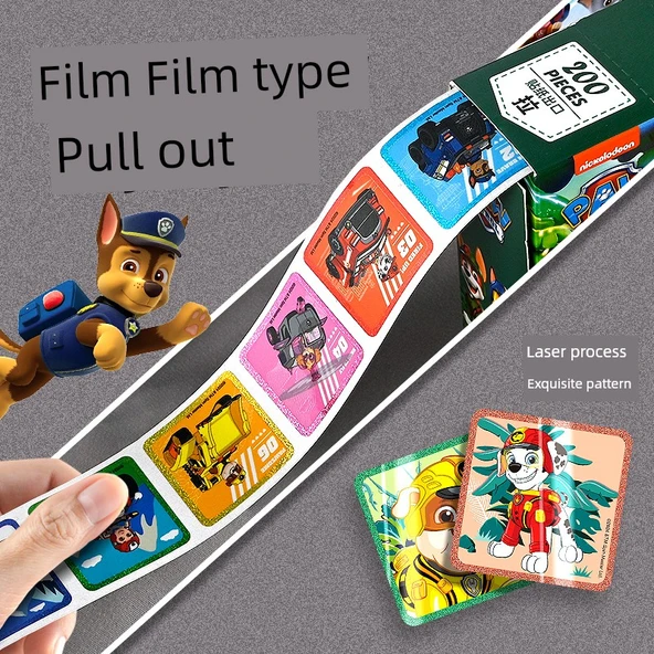 Paw Patrol Çocuklar Çıkartma Rulosu - Cesur Görev - 200 Adet - Resim 5